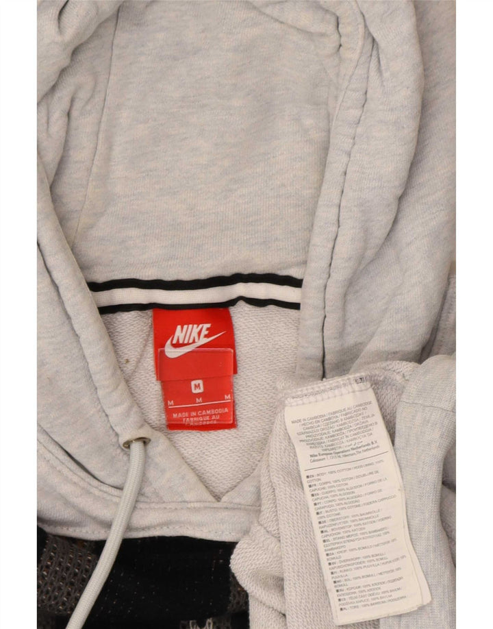 Nike Pull à capuche graphique pour femme UK 14 Gris moyen moucheté