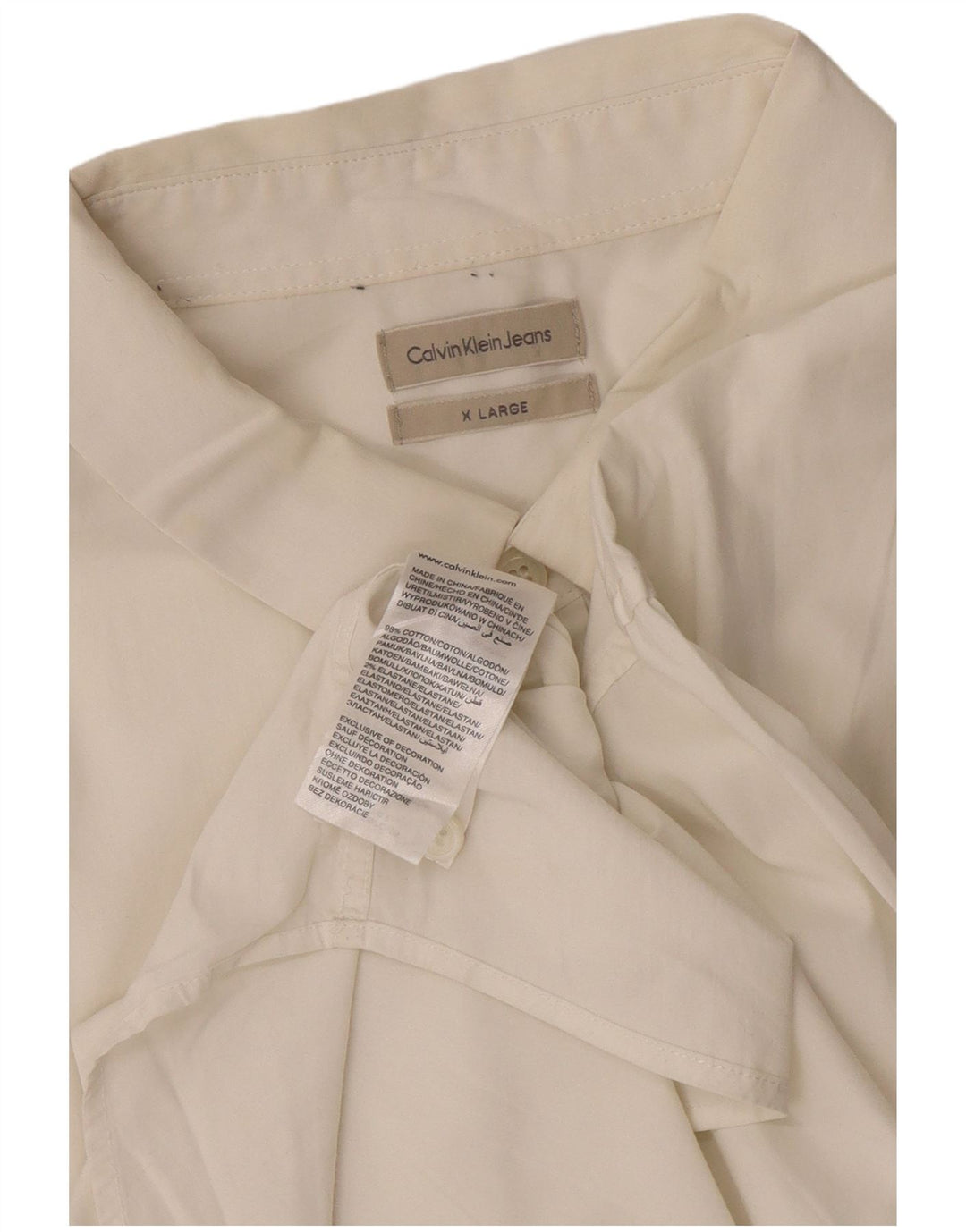 Calvin Klein Jeans Chemise Homme XL Blanc Coton