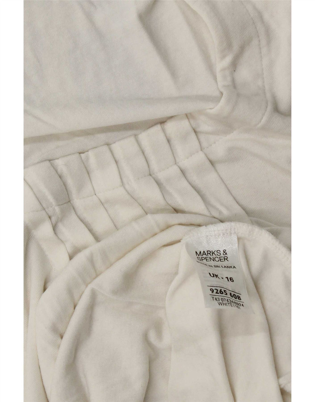 Marks & Spencer T-shirt pour femme UK 16 Large Blanc Viscose