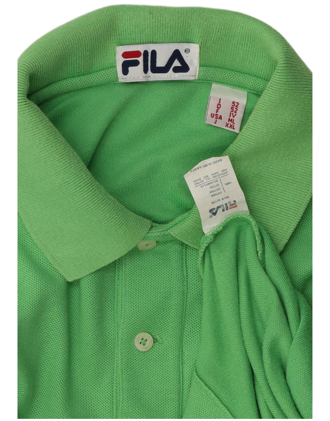 Fila Polo Homme IT 52 Large Vert Coton