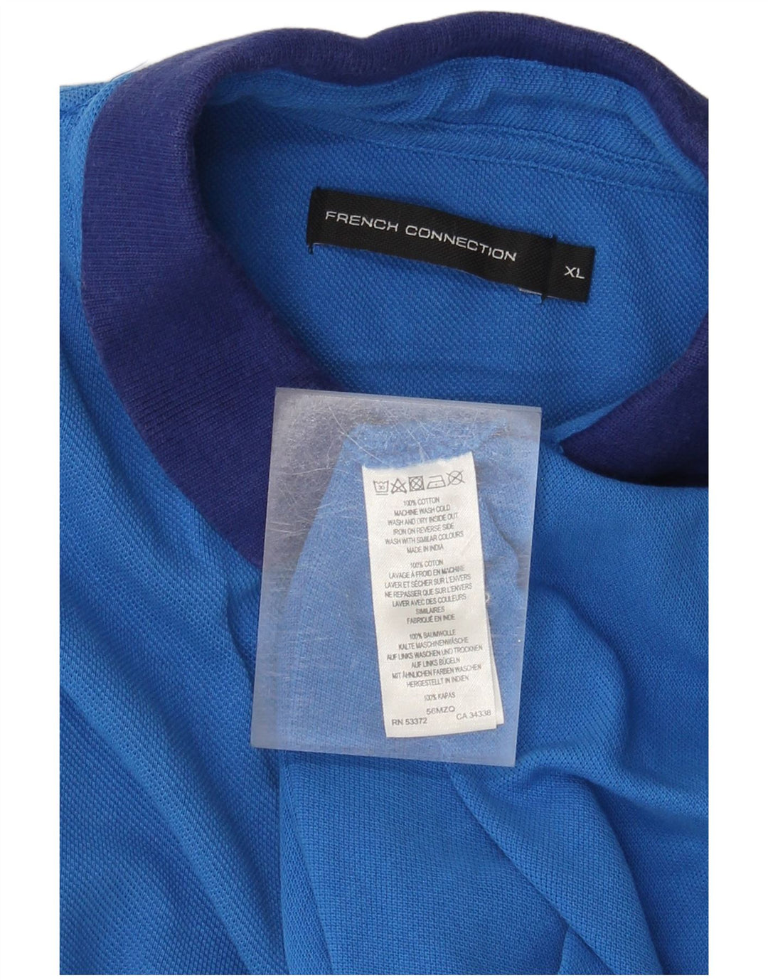 FRENCH CONNECTION Polo Homme XL Bleu Coton