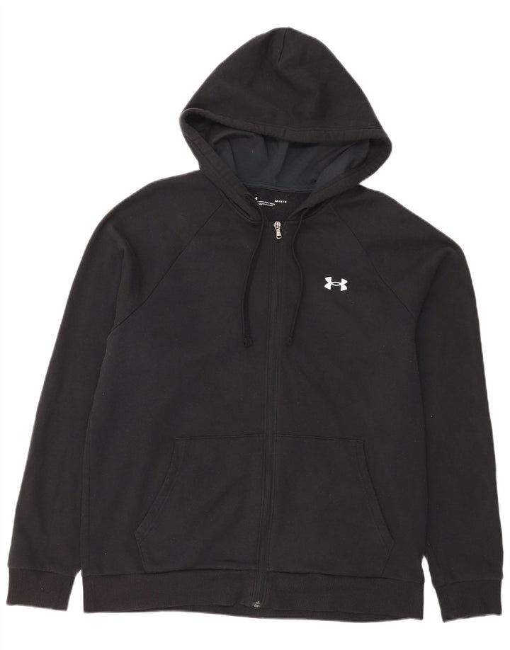 Under Armour Pull à capuche zippé pour homme Grand coton noir