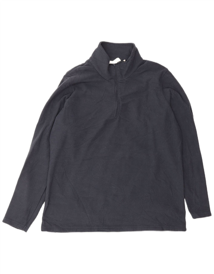 MOUNTAIN WAREHOUSE Pull Polaire Col Zippé Homme XL Bleu Marine Polyester