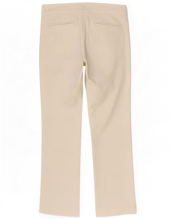 Pantalon Chino Bootcut Femme Zara EU 36 XS W26 L30 Coton Blanc Cassé