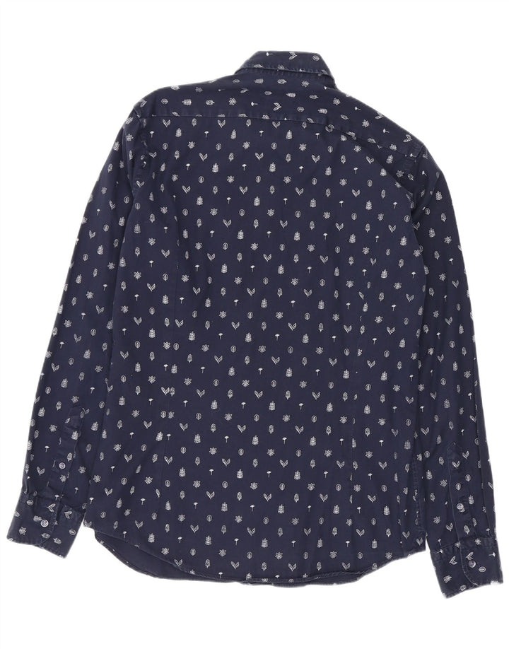 Chemise Homme Massimo Dutti Bleu Marine Moyen Floral