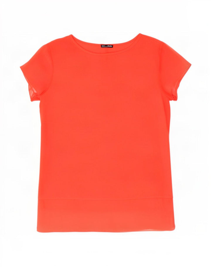 Zara Femme Chemisier Top UK 12 Rouge Moyen