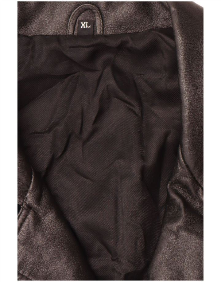 Veste en cuir homme vintage UK 42 XL Cuir noir