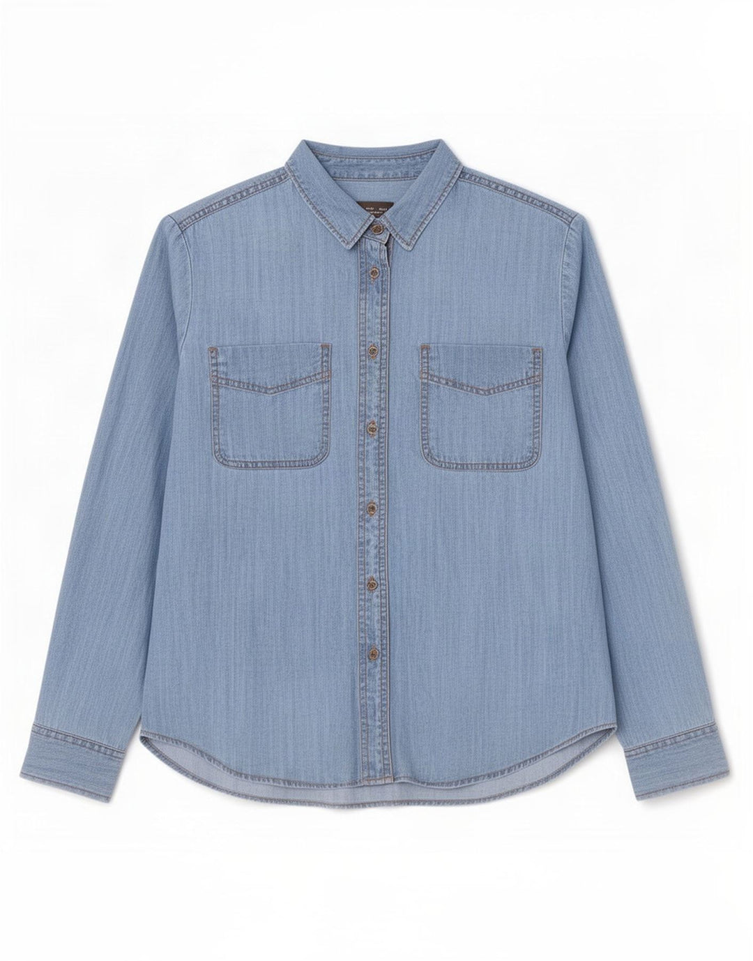 Marks & Spencer Chemise en jean surdimensionnée pour femme UK 10 Small Bleu Lyocell
