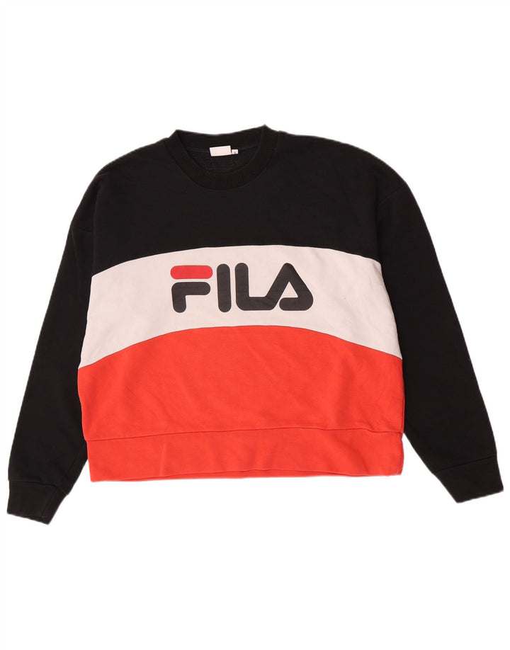 Fila Sweat-shirt graphique pour homme, petit, multicolore, colour block