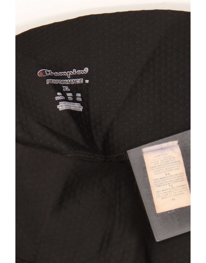 Champion Leggings Femme UK 18 XL Noir Colorblock Polyester