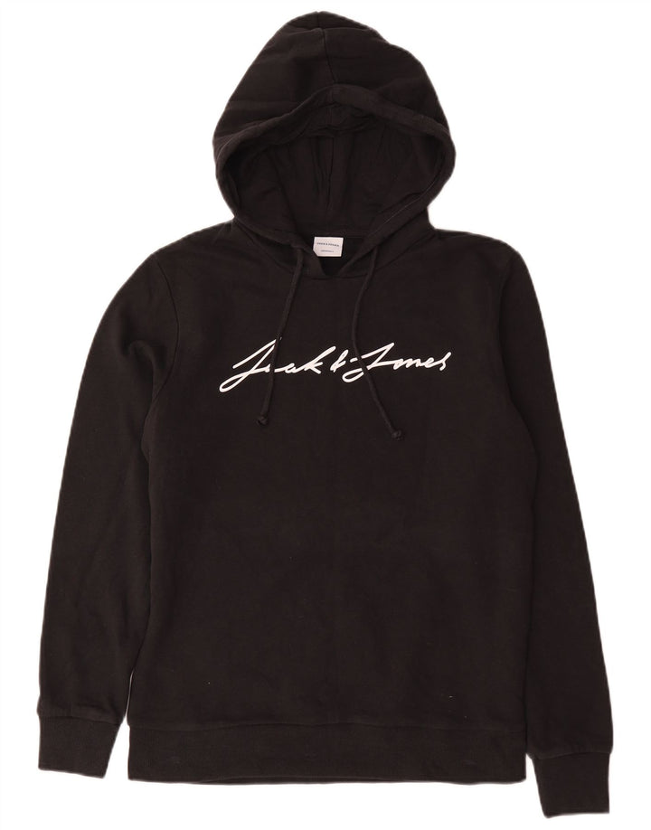 Jack & Jones Pull à Capuche Graphique Homme Noir Moyen Coton