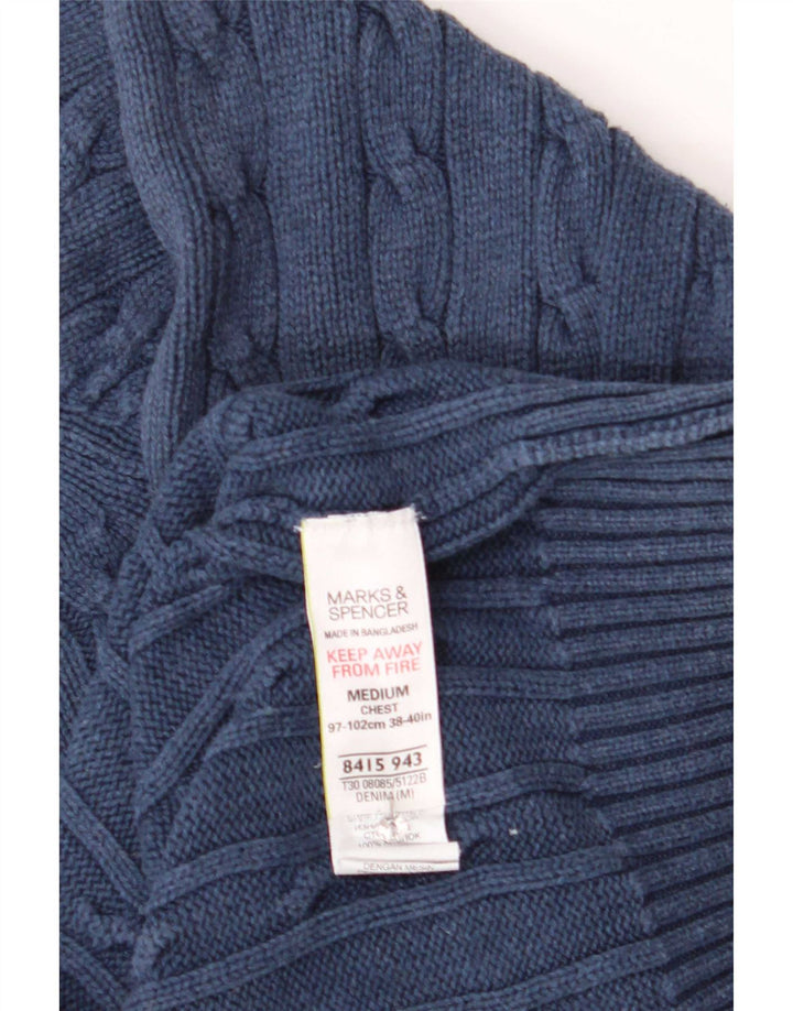 Marks & Spencer Pull Col Ras du Cou Blue Harbor Homme Bleu Marine Moyen
