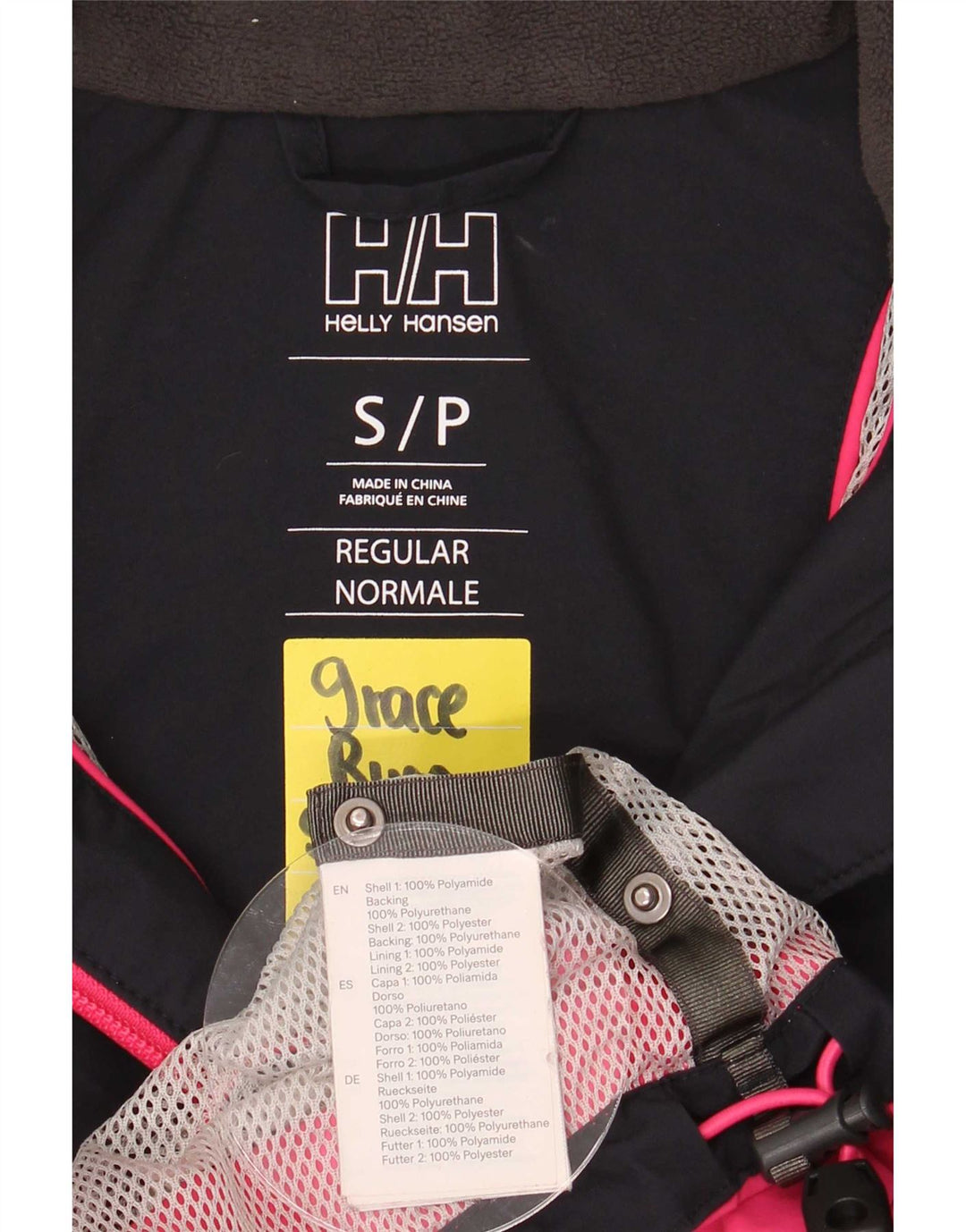 Helly Hansen Veste de ski à capuche pour femme UK 10 Small Bleu marine Colourblock
