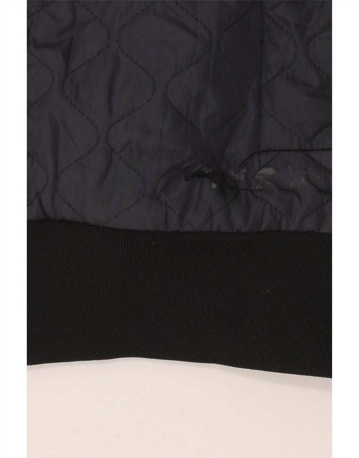 Zara Veste matelassée courte pour femme UK 10 Small Bleu marine