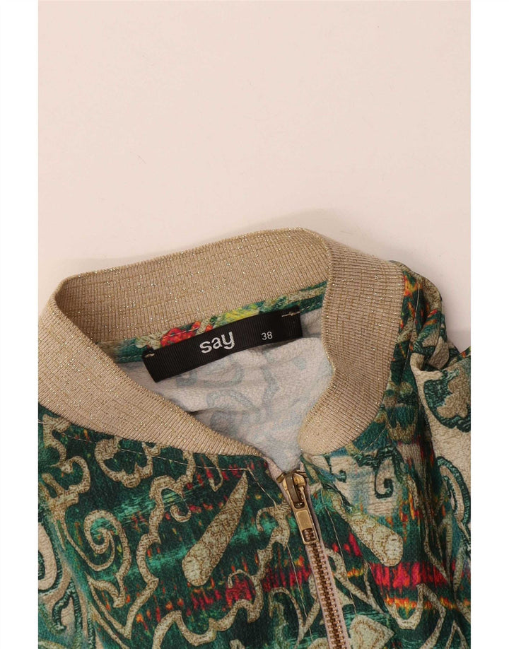 veste bomber femme vintage EU 38 Paisley vert moyen