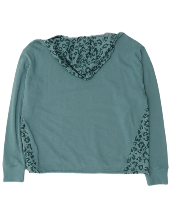 Champion Pull à capuche graphique pour femme UK 16 Grand imprimé animal bleu