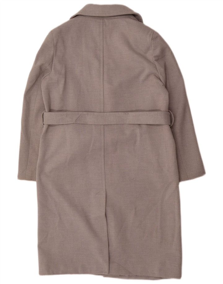 Marks & Spencer Manteau pour femme UK 44 Large Gris à chevrons Polyester