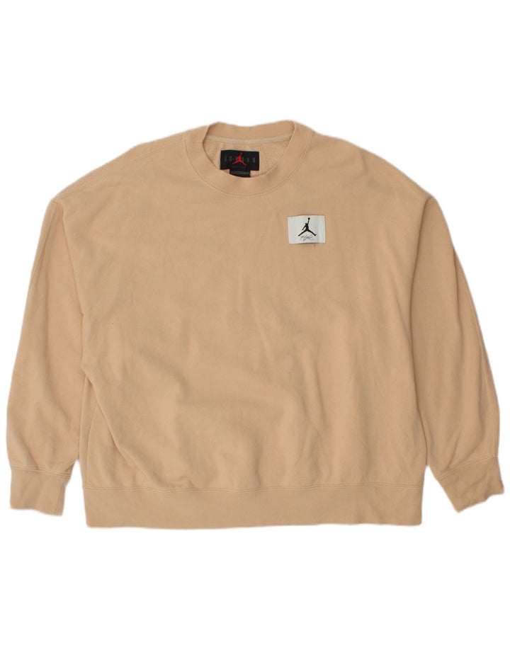 JORDAN Pull surdimensionné pour homme en coton beige
