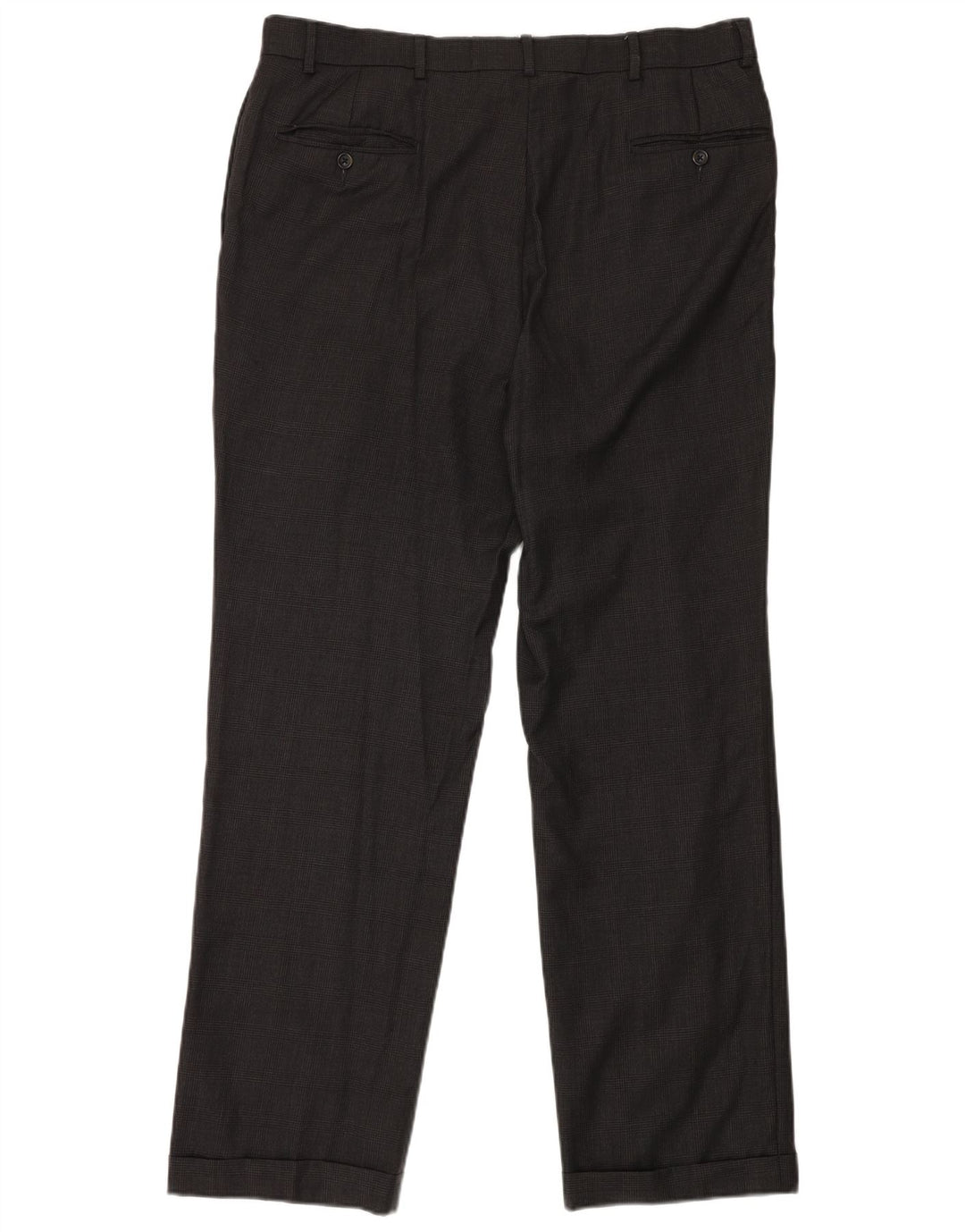 NAUTICA Pantalon de costume pour homme W38 L32 en laine à carreaux gris