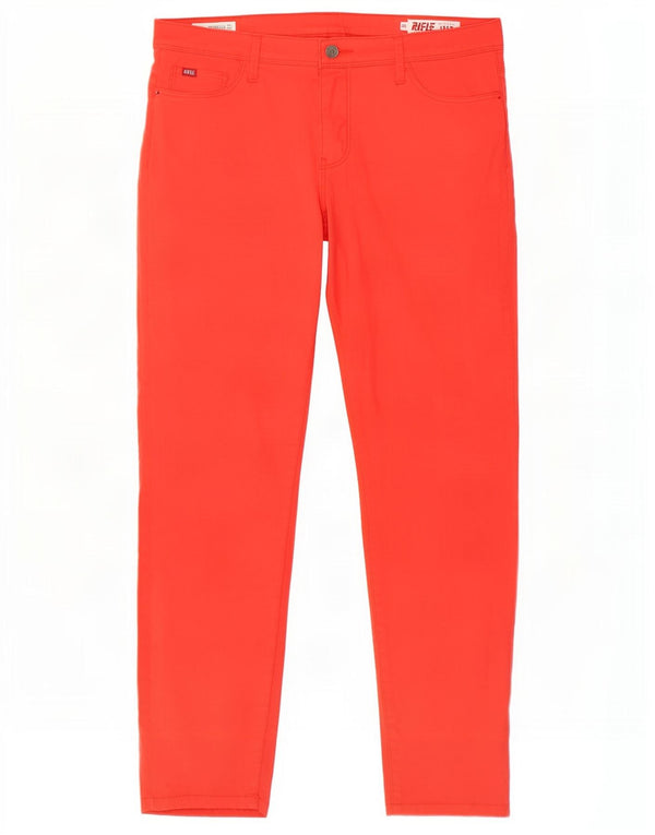 Rifle Pantalon décontracté Crudella taille moyenne pour femme W32 L28 Rouge Coton