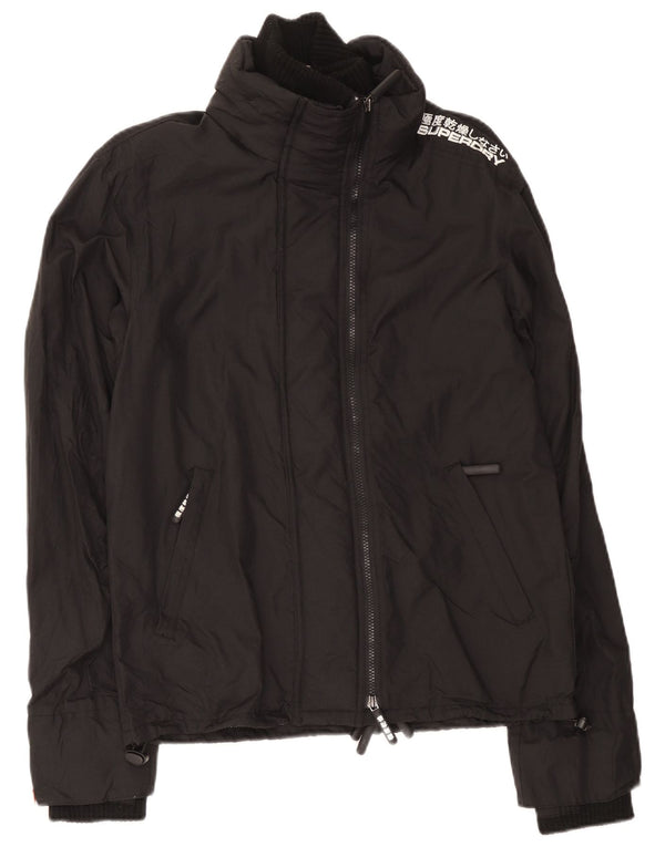 Superdry Veste coupe-vent graphique pour hommes UK 38 Medium Black Nylon