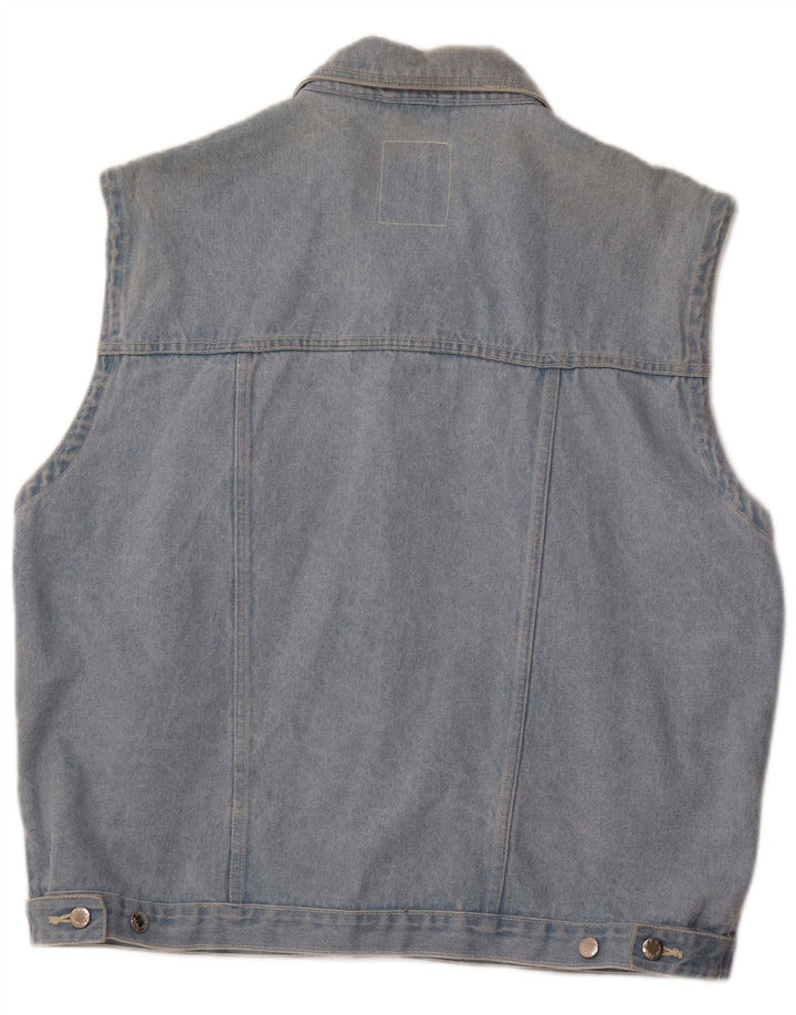 MARCEL CLAIR Gilet en jean pour homme UK 42 XL Bleu Coton
