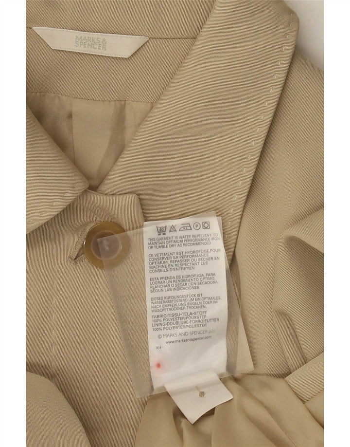 Marks & Spencer Pardessus coupe standard pour femme UK 18 XL Beige Polyester
