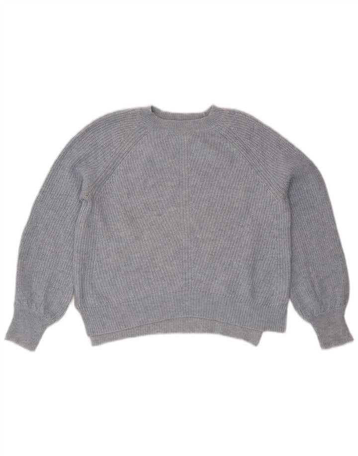 Marks & Spencer Pull surdimensionné à col rond pour femme UK 10 Petit Bleu