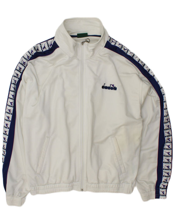 DIADORA Veste de Survêtement Graphique Homme Large Blanc Colorblock