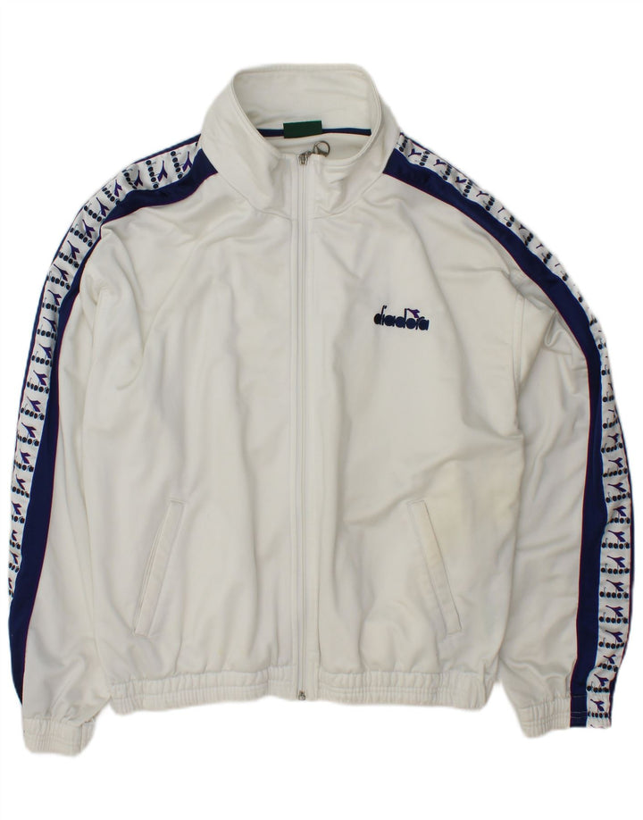 DIADORA Veste de Survêtement Graphique Homme Large Blanc Colorblock