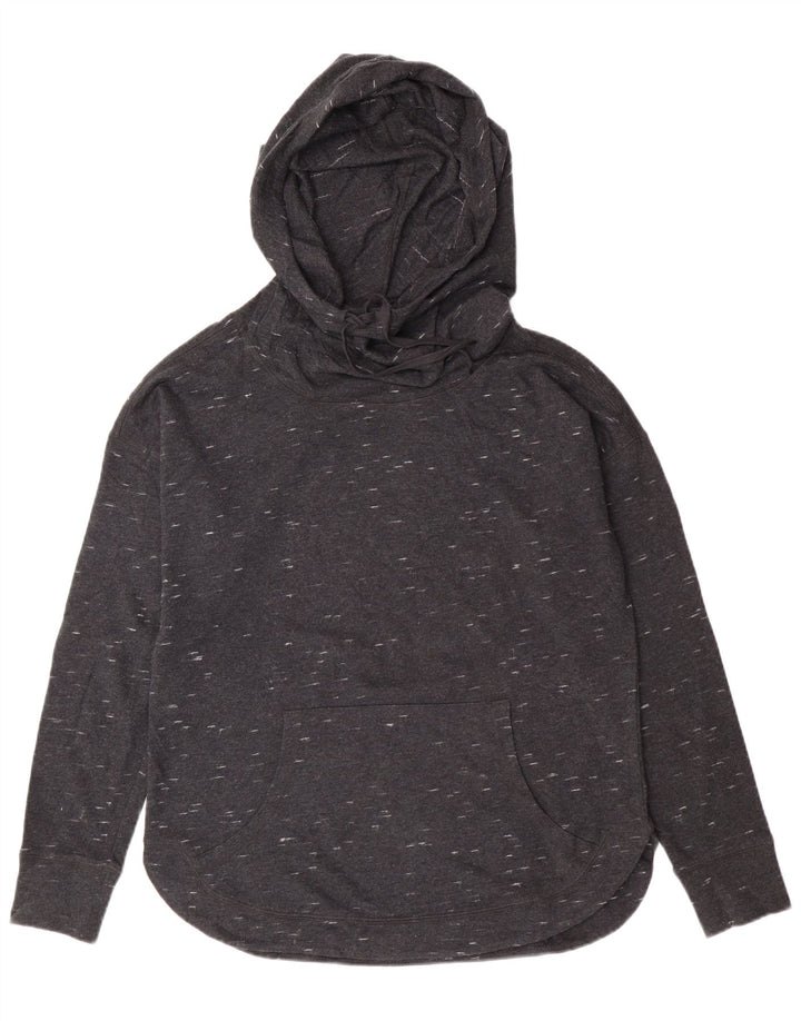 Champion Pull à capuche surdimensionné pour femme UK 10 Petit coton moucheté gris