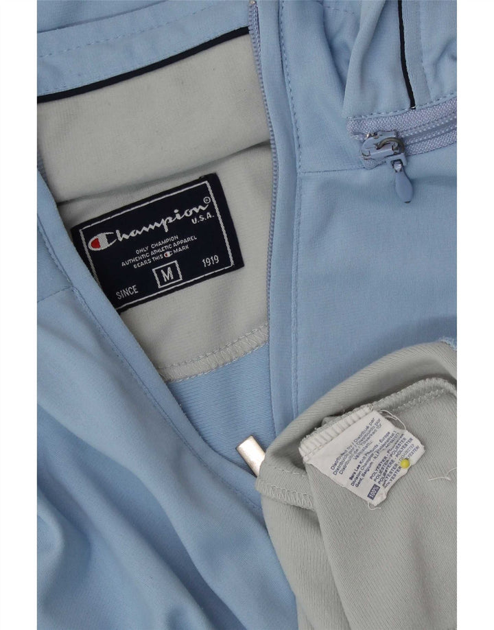 Champion Veste de Survêtement à Capuche Homme Bleu Moyen Polyester Colorblock