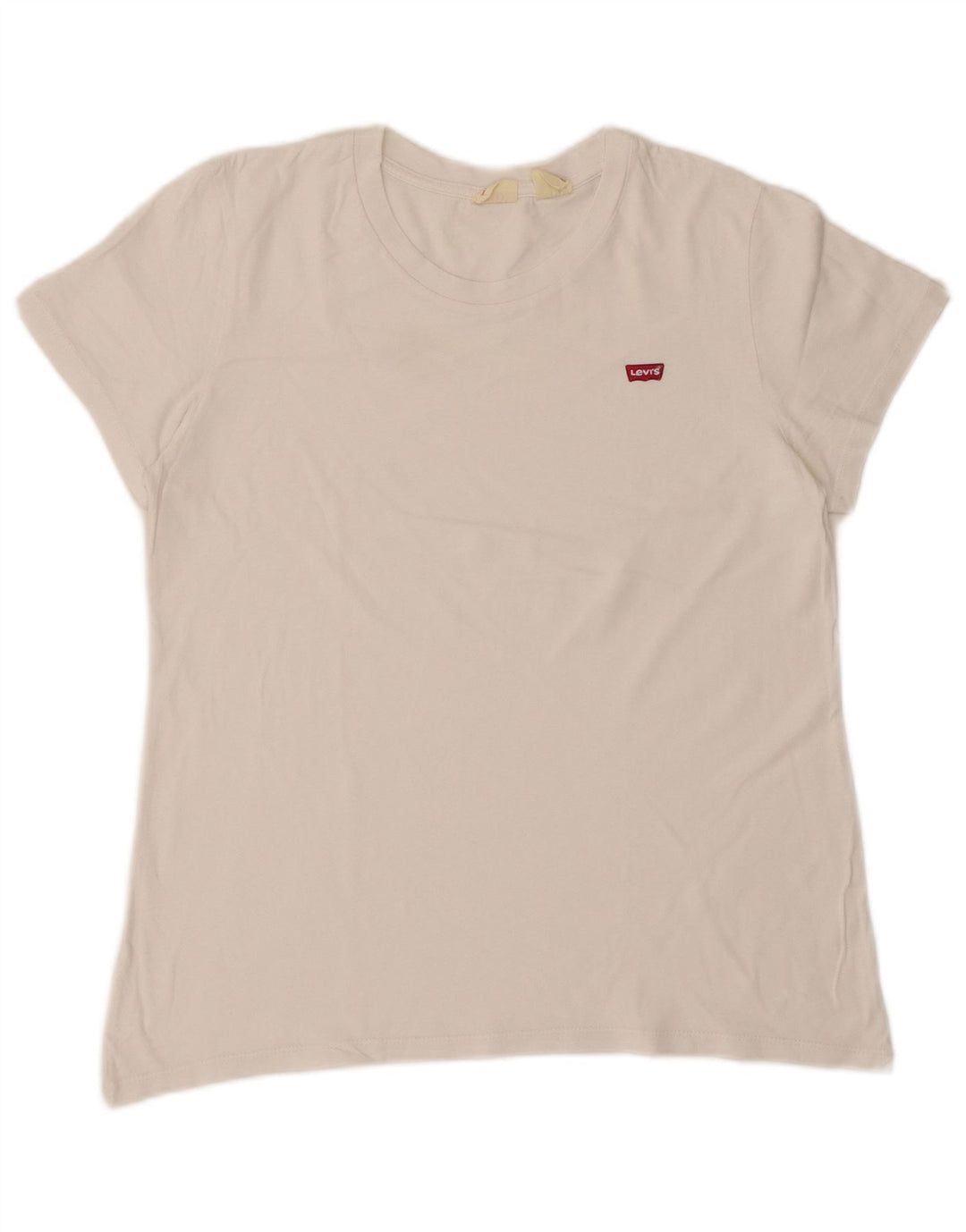 LEVI'S T-Shirt Femme UK 14 Medium Blanc