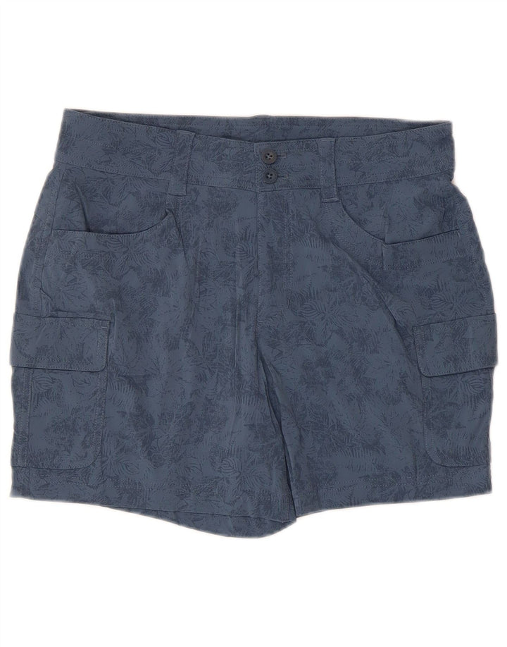 Eddie Bauer Short cargo pour femme US 10 Large W32 Bleu Floral Nylon