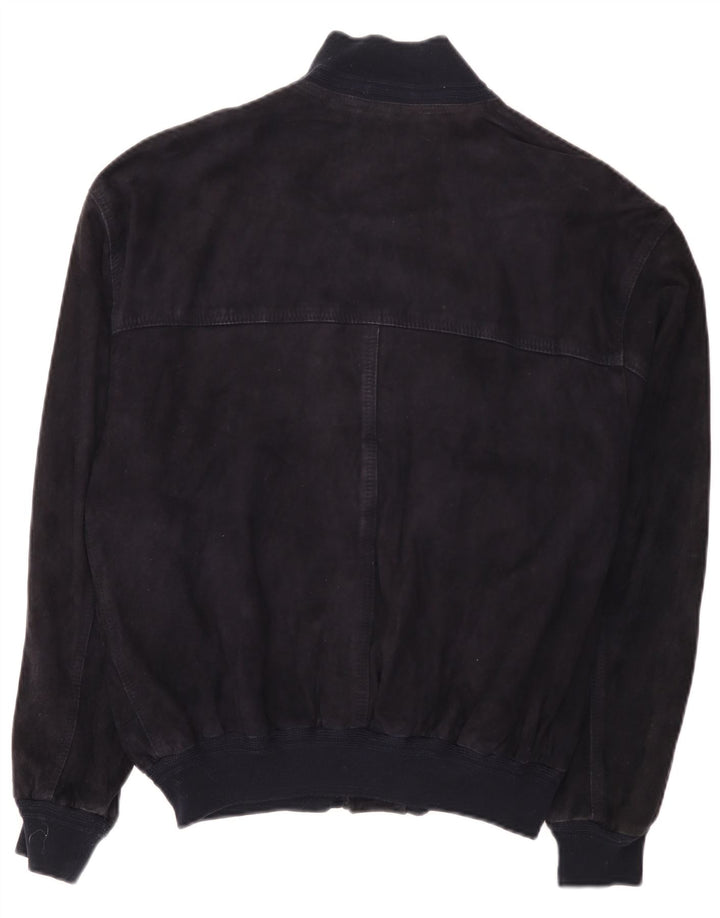 Veste Bomber Homme Vintage IT 50 Grand Bleu Marine