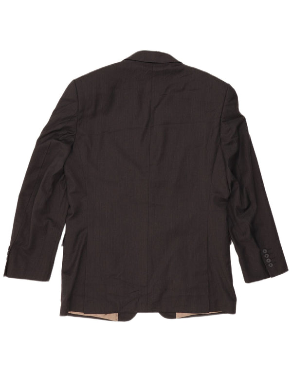 MARKS & SPENCER Veste Blazer 2 Boutons Homme UK 38 Laine Gris Moyen