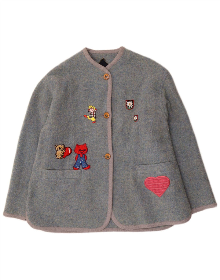 Ouragan Veste blazer graphique à 3 boutons pour fille 13-14 ans Bleu