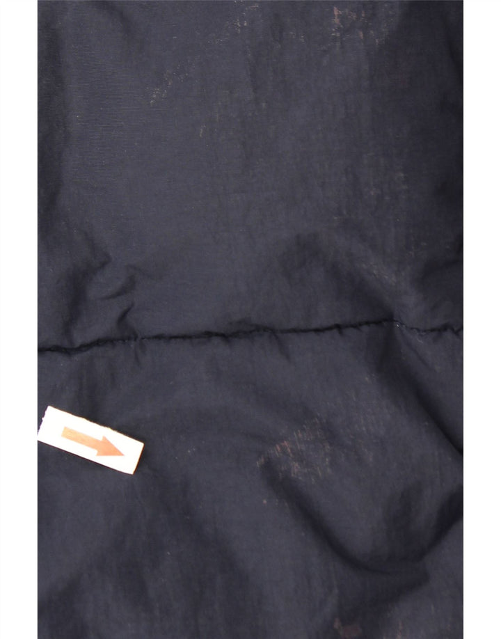 Zara Veste matelassée à capuche pour homme UK 40 Large Bleu Marine Polyester