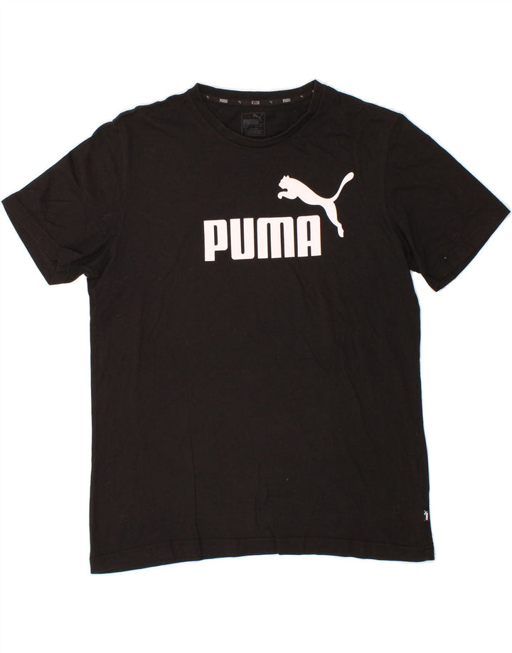 PUMA Mens Graphic T-Shirt Top Large Black Cotton Vintage Puma and Second-Hand Puma from Messina Hembry 
