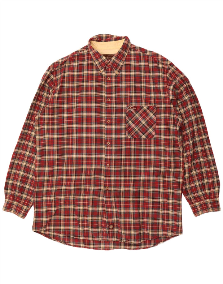 Marlboro Classics Chemise Homme 3XL Coton à Carreaux Rouge