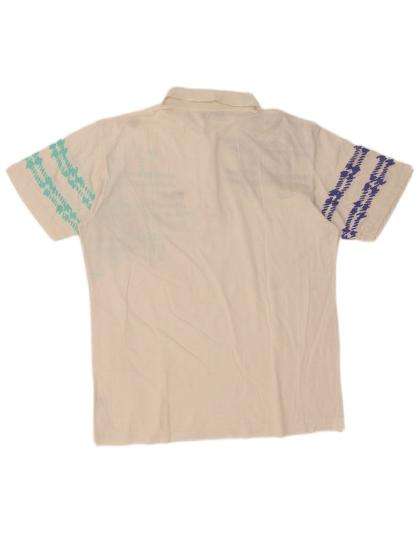 Fila Polo Homme IT 50 Medium Blanc Géométrique