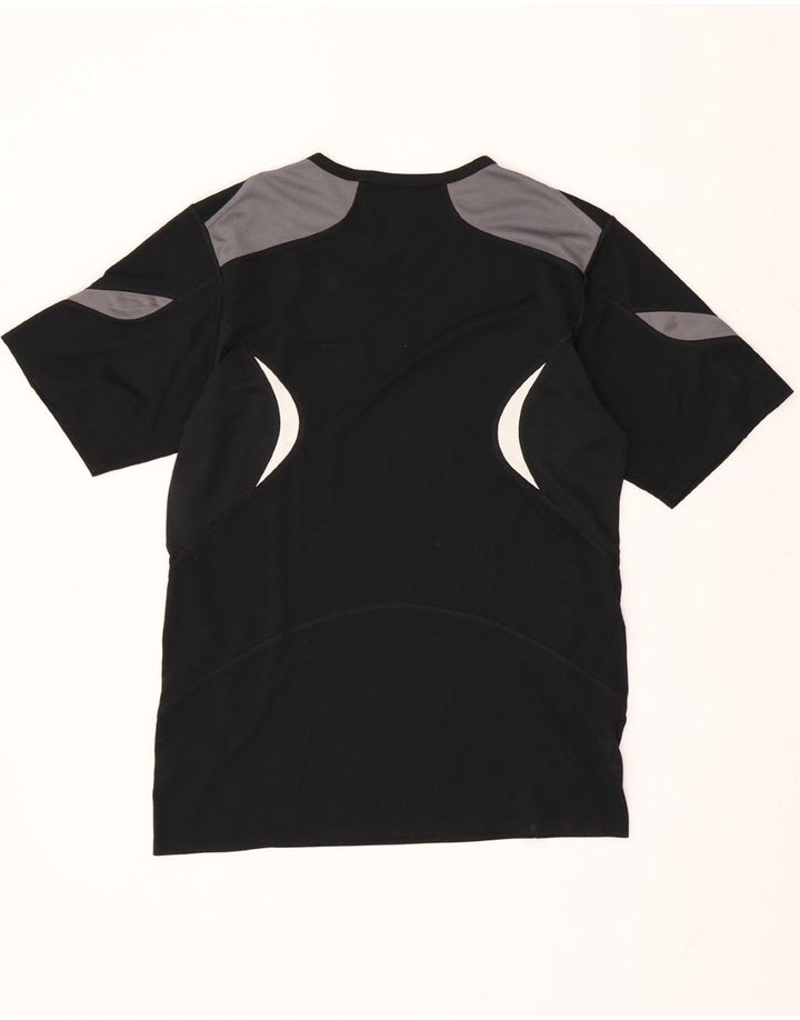 NIKE Hommes Fit Dry T-Shirt Haut UK 39/41 Noir Moyen Polyester Colorblock