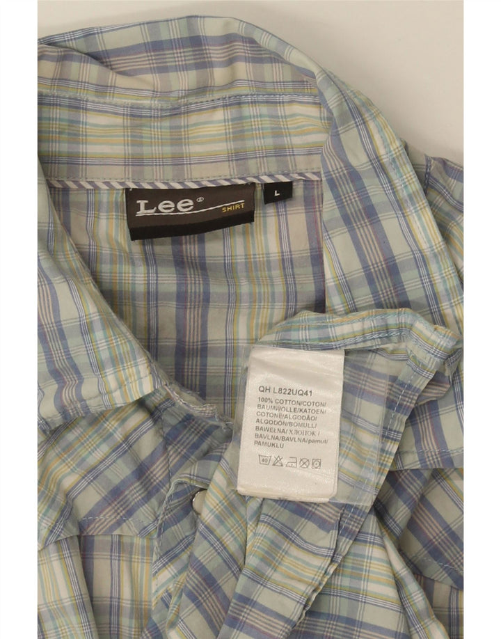 LEE Chemise à Manches Courtes Homme Grand Carreau Multicolore Coton