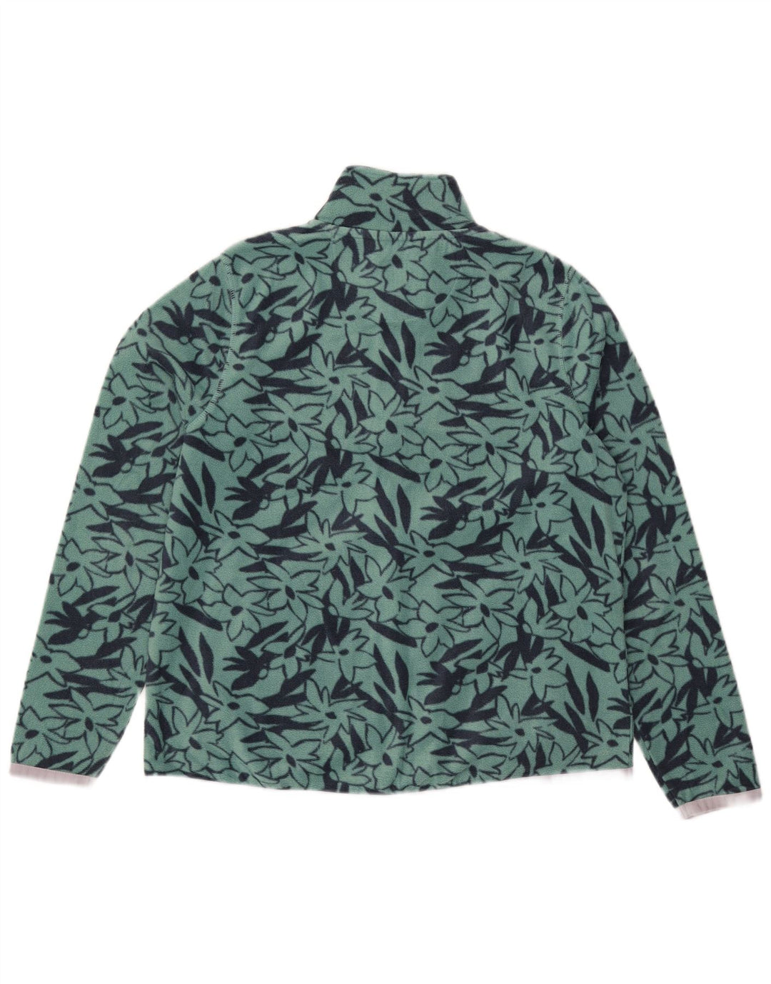 Weird Fish Veste polaire pour femme UK 14 Grand vert floral en polyester