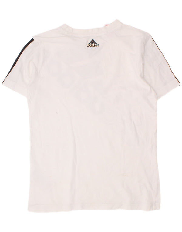 Adidas T-Shirt Graphique Garçon 9-10 Ans Blanc Coton