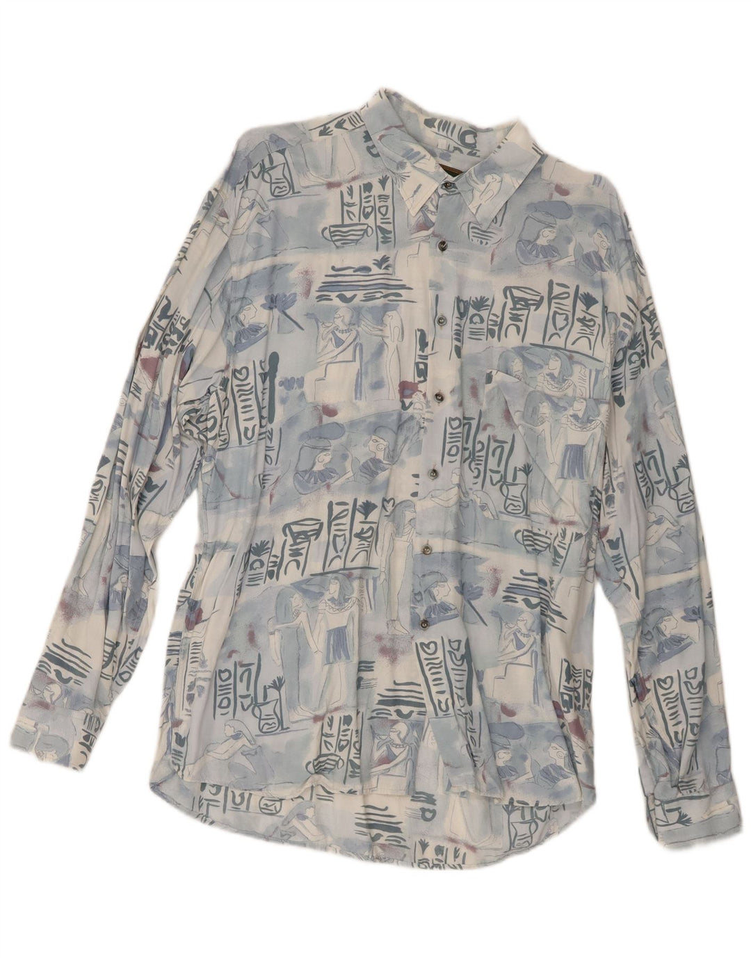 Mac Fashion Chemise à motif abstrait pour homme, grand bleu