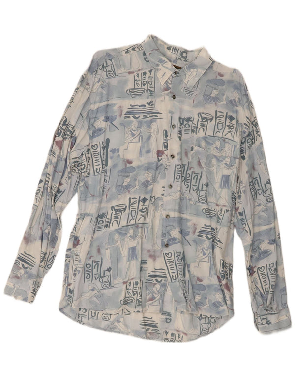 Mac Fashion Chemise à motif abstrait pour homme, grand bleu