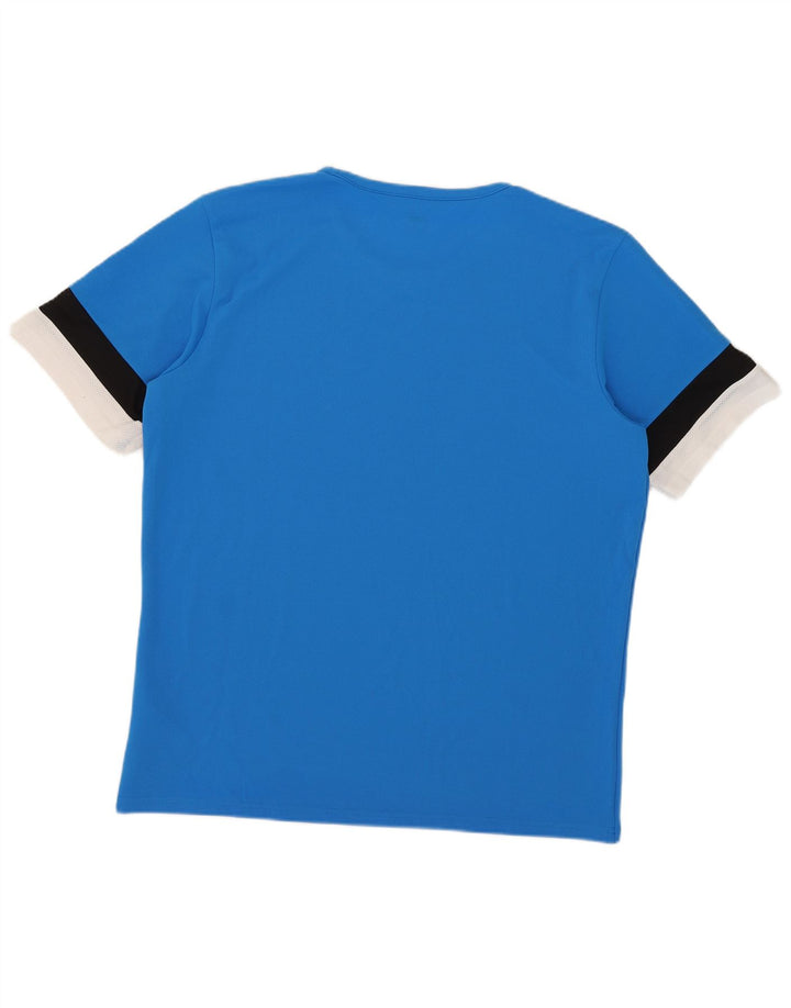 Puma T-Shirt Top XL Homme Bleu Colorblock Polyester