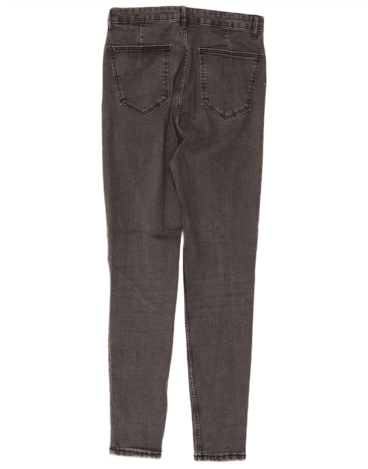 Zara Jean skinny femme EU 42 Large W32 L30 Gris Coton