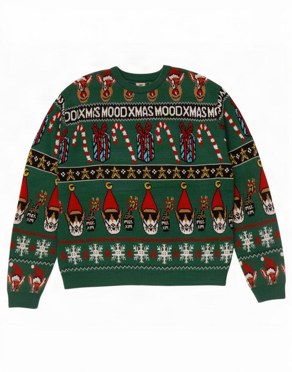 Zara Pull ras du cou pour garçon 13-14 ans Vert Fair Isle Noël